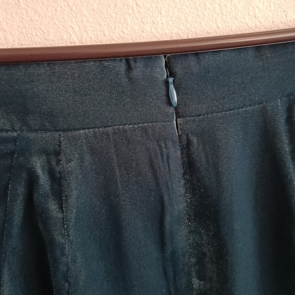 Ann Taylor Blue Velvet Midi A Line Skirt - Picture 5 of 5